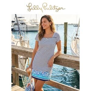 Lilly Pulitzer Striped Coastal Wave Shift Dress